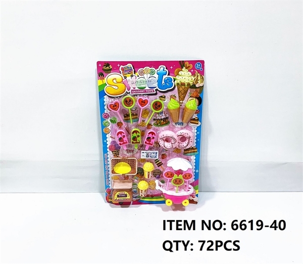 6619-40  VỈ BẾP XE ĐẨY KEM, KẸO, BÁNH, CÂN, GIỎ