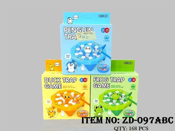 ZD-097ABC  HỘP TRÒ CHƠI ĐẬP BĂNG 3 MẪU (CHIM CÁNH CỤT, VỊT, ẾCH)