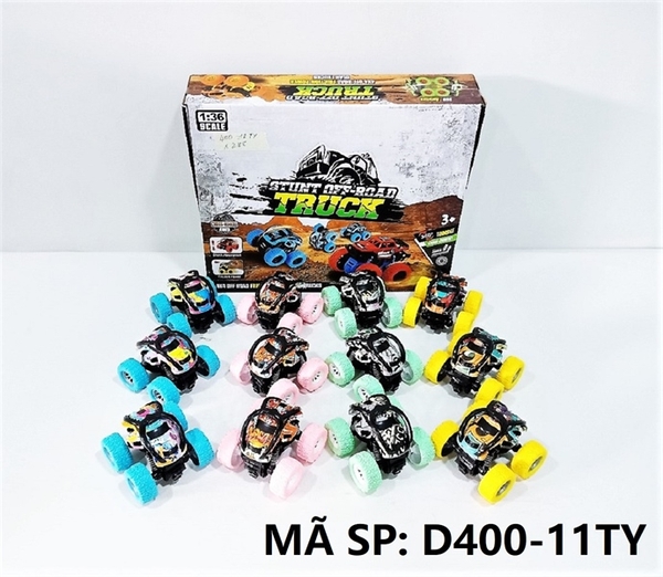 D400-11TY  HỘP XE HƠI ĐỊA HÌNH TRỚN 12C ĐỦ MÀU   D400-11, D400-15