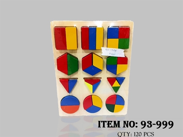 93-999  BẢNG GỖ XẾP HÌNH HÌNH HỌC