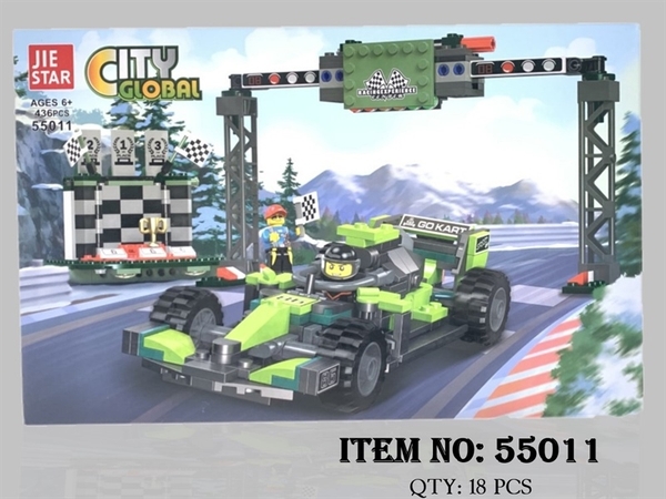 55011  HỘP LOGO RÁP XE ĐUA 436 MIẾNG