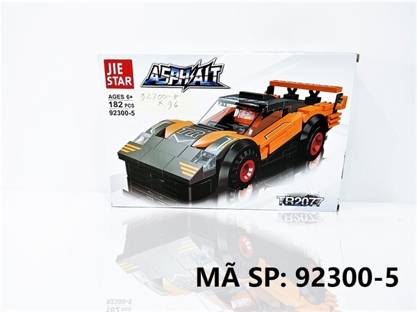 92300-5  HỘP LOGO RÁP XE ĐUA CÓ NGƯỜI 182 MIẾNG TR2077 (JIE STAR) MÀU CAM