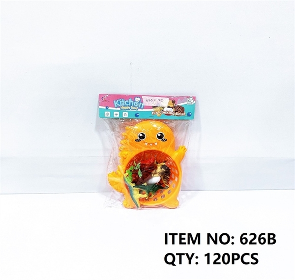 626B  TÚI RỔ THÚ KHỦNG LONG 4C + TRỨNG, CÂY (PVC)   625, 626