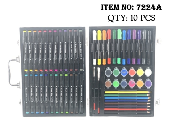 7224A  HỘP VALI VIẾT LÔNG MÀU, CHÌ MÀU, MÀU NƯỚC + CỌ