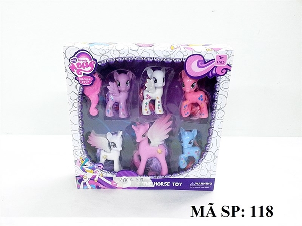 118  HỘP NGỰA PONY TÓC DÀI 6C (1C LỚN, 5C NHỎ)