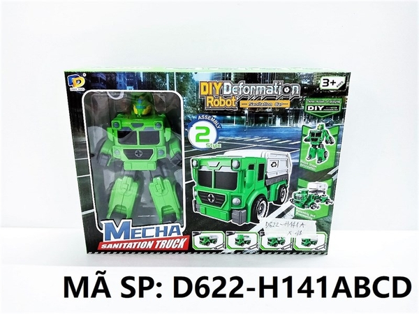 D622-H141ABCD  HỘP XE CÔNG TRÌNH VỆ SINH TRỚN BIẾN HÌNH ROBO + ỐC VÍT   D622-H141A, D622-H141B, D622-H141C, D622-H141D