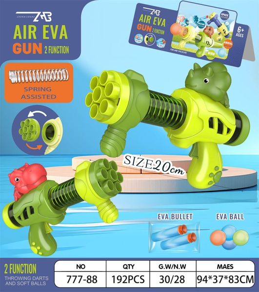 777-88  TÚI CÂY PHUN HÍT + 4T BANH KHỦNG LONG TÊ GIÁC
