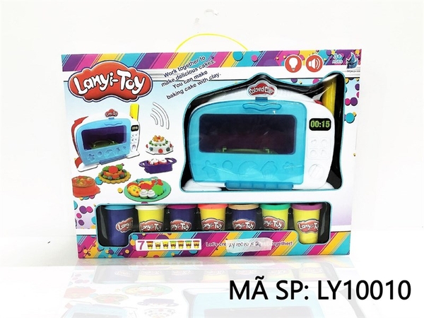 LY10010 HỘP ĐẤT SÉT LÀM BÁNH + LÒ NƯỚNG PIN + KHUÔN 7 HŨ Lanyi-Toy