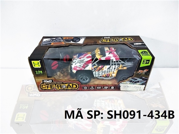 SH091-434B  HỘP XE HƠI JEEP HOA VĂN ĐIỀU KHIỂN 7 ĐỘNG TÁC, CÓ SẠC, TL 1:24   SH091-432B, SH091-433B, SH091-431B