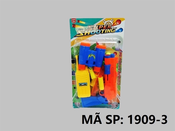 1909-3  VỈ CÂY BẮN HÍT 1C + BỘ ĐÀM + MẮT KIẾNG + 3 MÚT HÍT + ỐNG DÒM + BI
