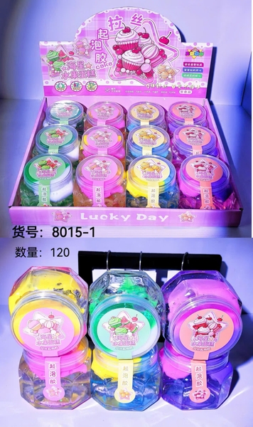 8015-1 HỘP 12 HŨ SLIME KẸO TRÁI CÂY