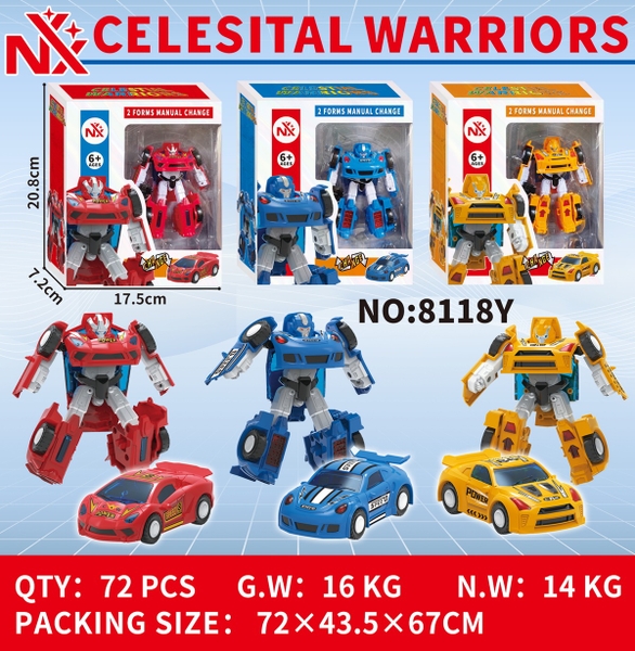 8118Y  HỘP RÁP ROBO BIẾN HÌNH XE HƠI 1C ĐỦ MẪU