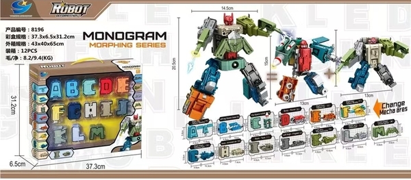8196  HỘP RÁP ROBO BIẾN HÌNH CHỮ CÁI