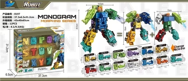 8197  HỘP RÁP ROBO BIẾN HÌNH CHỮ CÁI