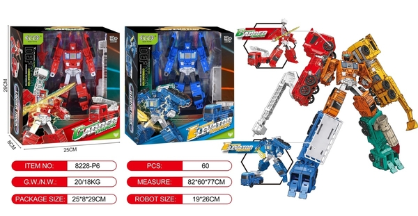 8228-P6  HỘP RÁP ROBO BIẾN HÌNH XE CÔNG TRÌNH