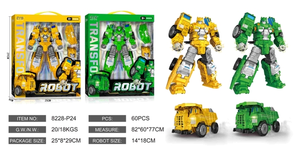 8228-P24  HỘP RÁP ROBO BIẾN HÌNH XE CÔNG TRÌNH BEN