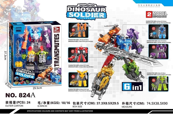 824A  HỘP RÁP ROBO BIẾN HÌNH KHỦNG LONG