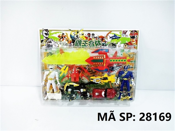 28169  VỈ SIÊU NHÂN 2T GAO + TAY CẦM + 1C THÚ SƯ TỬ + 1C XE HƠI   2817