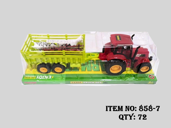 858-7  HỘP KIẾNG XE CÔNG NÔNG TRỚN CHỞ THÚ 3C DÊ + RÀO