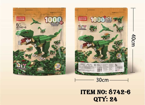8742-6  TÚI LOGO RÁP KHỦNG LONG 1000 MIẾNG