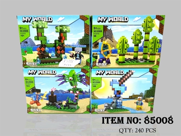 85008  HỘP LOGO RÁP MY WORLD ĐỦ MẪU