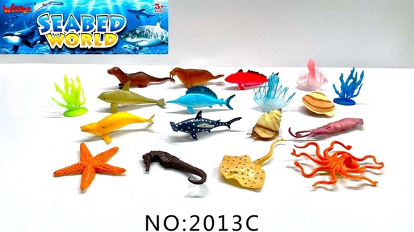 2013C  TÚI THÚ BIỂN 16C (CÁ, MỰC, BẠCH TUỘT, SỨA,SAO BIỂN, CÁ NGỰA, HẢI CẨU)