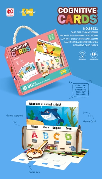 88931  HỘP TRÒ CHƠI THẺ ĐỌC TIẾNG ANH TÊN ĐỘNG VẬT + CHỮ