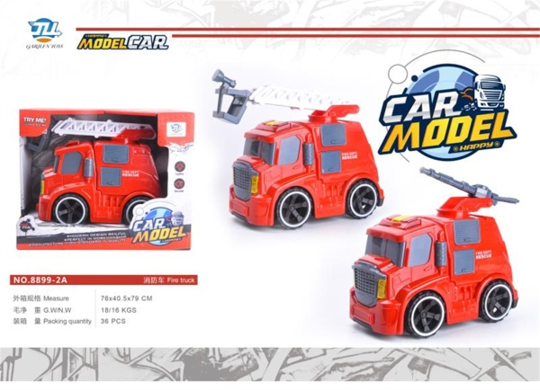 8899-2A  HỘP XE CỨU HỎA TRỚN PIN NÚT ĐÈN ĐỦ MẪU
