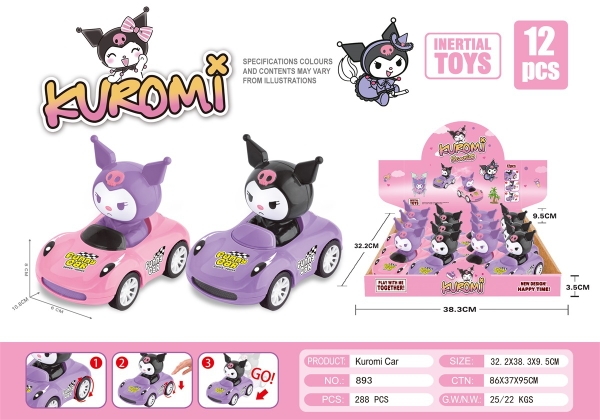 893  HỘP SANRIO LÁI XE HƠI TRỚN 12C