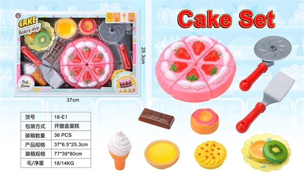 18-E1  HỘP BẾP BÁNH SINH NHẬT + KEM, DĨA TRÁI CÂY   18-E1 - 18-E4