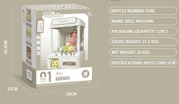 910E  HỘP MÁY ĐIỀU KHIỂN GẮP THÚ NHỒI BÔNG PIN