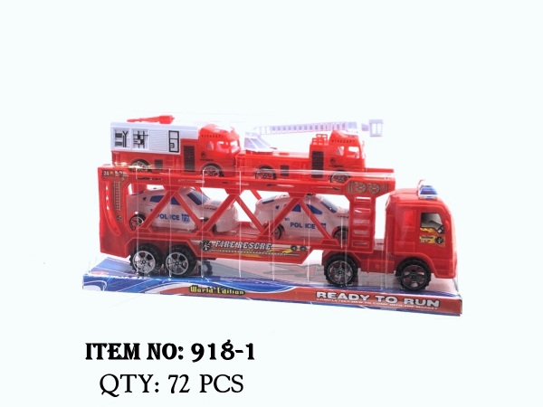918-1  HỘP KIẾNG XE CỨU HỎA TRỚN 2 TẦNG CHỞ 4C XE (NÂNG, XE HƠI CẢNH SÁT)