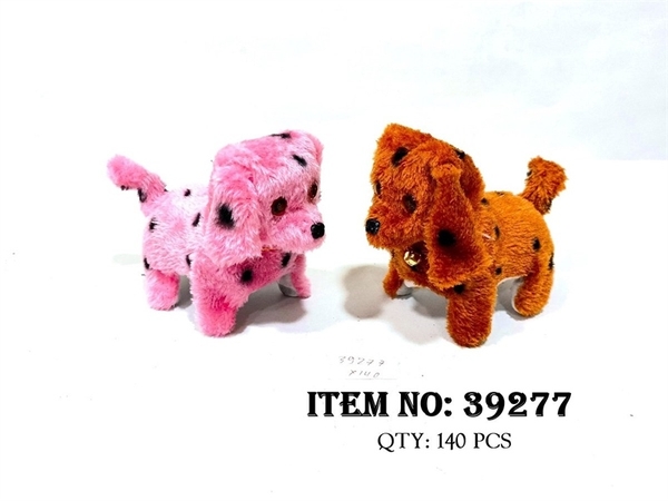 39277  CHÓ ĐỐM PIN (NÂU, HỒNG)
