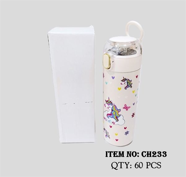 CH233  HỘP BÌNH GIỮ NHIỆT INOX NGỰA PONY + ỐNG HÚT