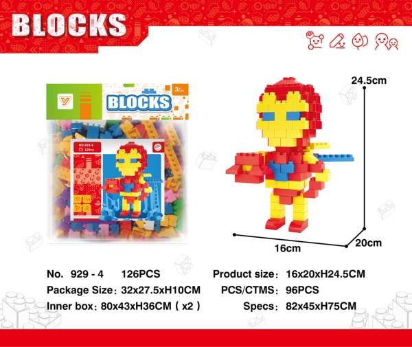 929-4  TÚI RÁP NGƯỜI SẮT 126 MIẾNG