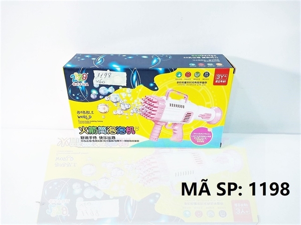 1198  HỘP CÂY BẮN XÀ BÔNG PIN 2 BÌNH 32 TIA