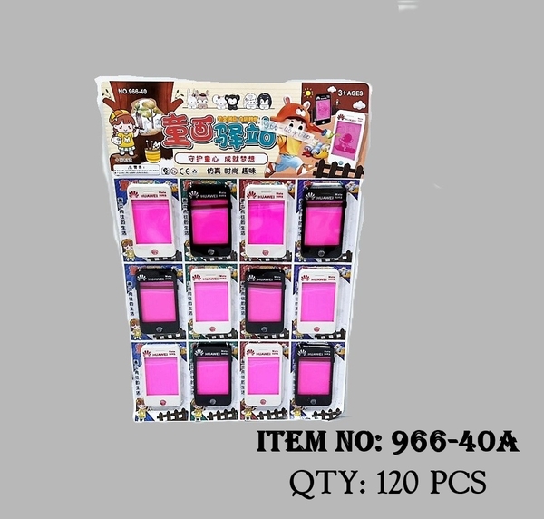 966-40A  VỈ BẢNG XÓA MINI HÌNH ĐIỆN THOẠI 12C