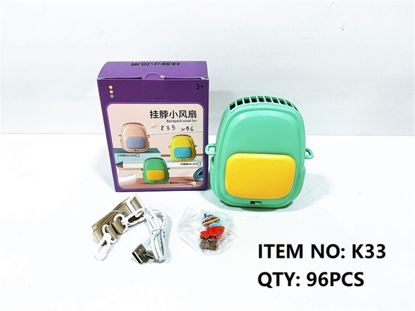 K33  HỘP QUẠT BALO PIN SẠC USB