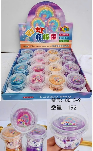 8015-9 HỘP 16 HŨ SLIME KẸO CẦU VÒNG