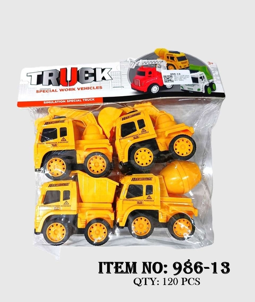 986-13  TÚI XE CÔNG TRÌNH TRỚN 4C ĐỦ MẪU (CÀO, CẨU, BEN, TRỘN)