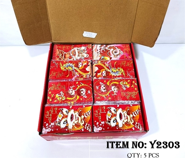 Y2303  XẤP 10C LÌ XÌ ĐỎ LÂN CHỮ VIỆT