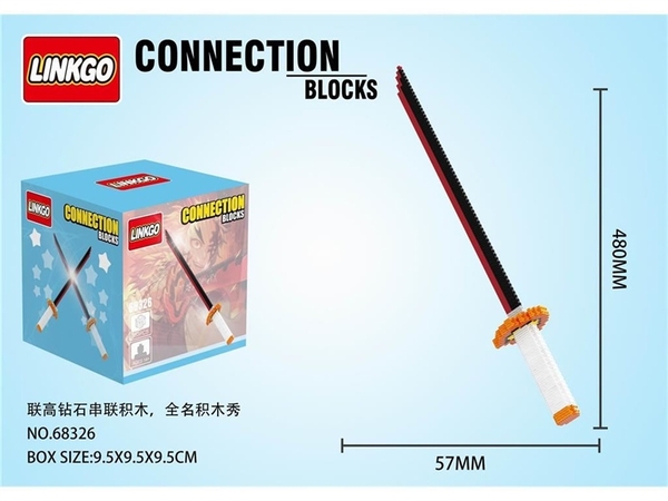 68326  HỘP LOGO RÁP 3D KIẾM 353 MIẾNG  Connection Blocks
