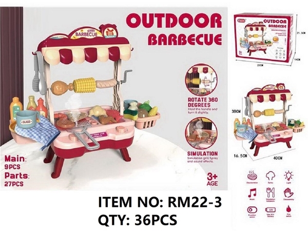 RM22-3  HỘP KỆ LÒ NƯỚNG BBQ NGOÀI TRỜI PIN 27 MIẾNG