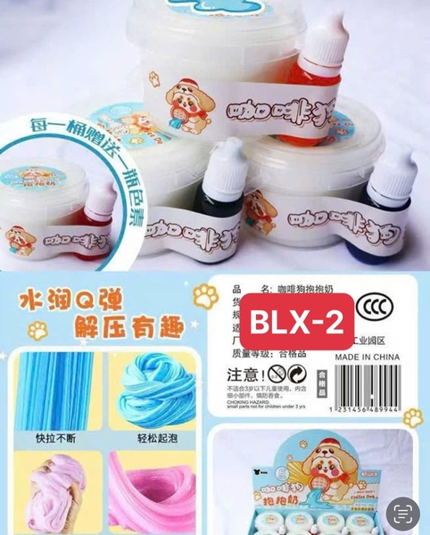 BLX-2 HỘP 12 HŨ SLIME SỮA CHUA + CHAI MÀU ĐỦ MẪU
