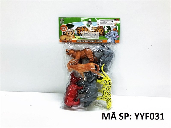 YYF031  TÚI THÚ RỪNG 6C (VOI, HÀ MÃ, BÁO, TÊ GIÁC, GẤU, HƯƠU) (PVC)