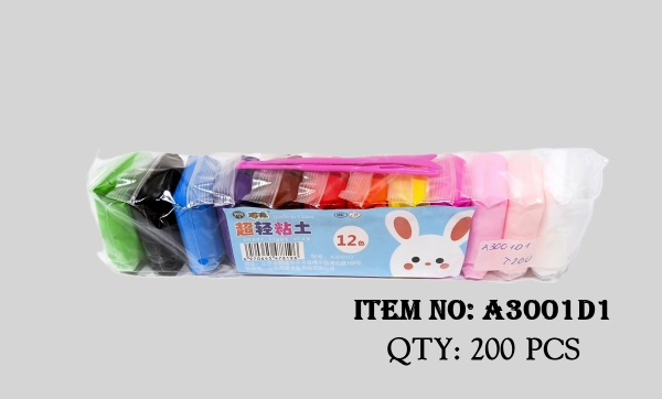 A3001D1  TÚI ĐẤT SÉT TỰ KHÔ 12 MÀU