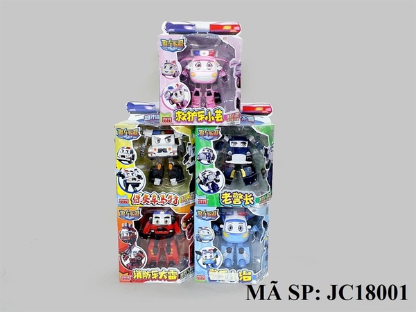 JC18001  HỘP RÁP ROBO BIẾN HÌNH XE ROBOCAR POLI (ĐỦ MẪU)