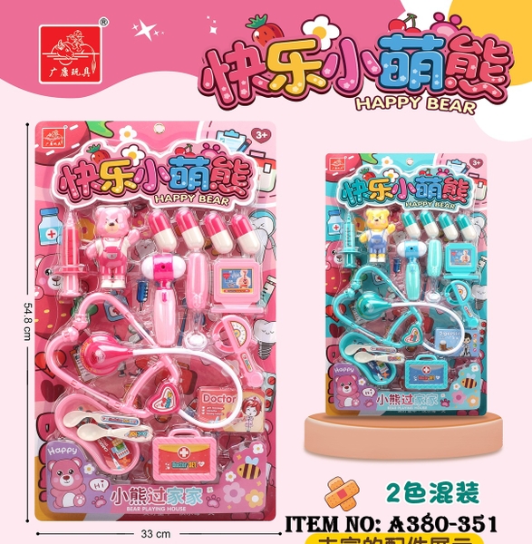 A380-351  VỈ BÁC SĨ TAI NGHE + 1C GẤU + THUỐC + BÚA