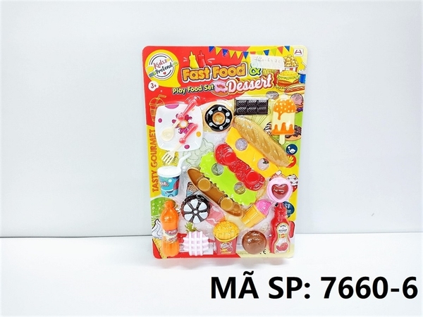 7660-6  VỈ BẾP BÁNH MÌ, KEM, NƯỚC NGỌT, SỐT CÀ, KHOAI TÂY CHIÊN