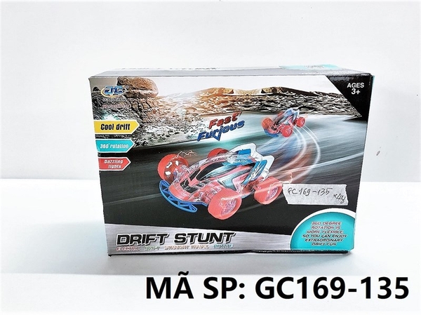GC169-135  HỘP XE ĐUA ĐỊA HÌNH PIN ĐÈN LED 3D XOAY 360 ĐỘ